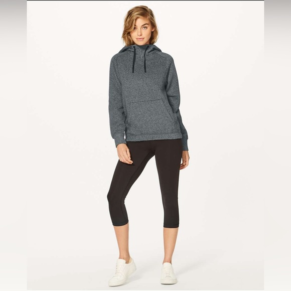Lululemon Warm For Winter Hoodie - Heathered Speckled Black / Black - Picture 2 of 7
